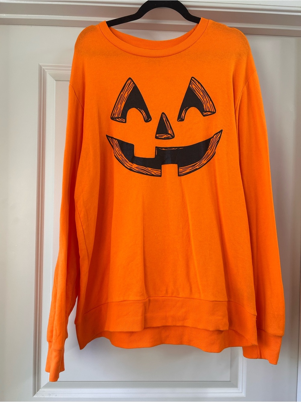 MAD Engine Orange Halloween Jack-O'-Lantern Long Sleeve Crewneck
